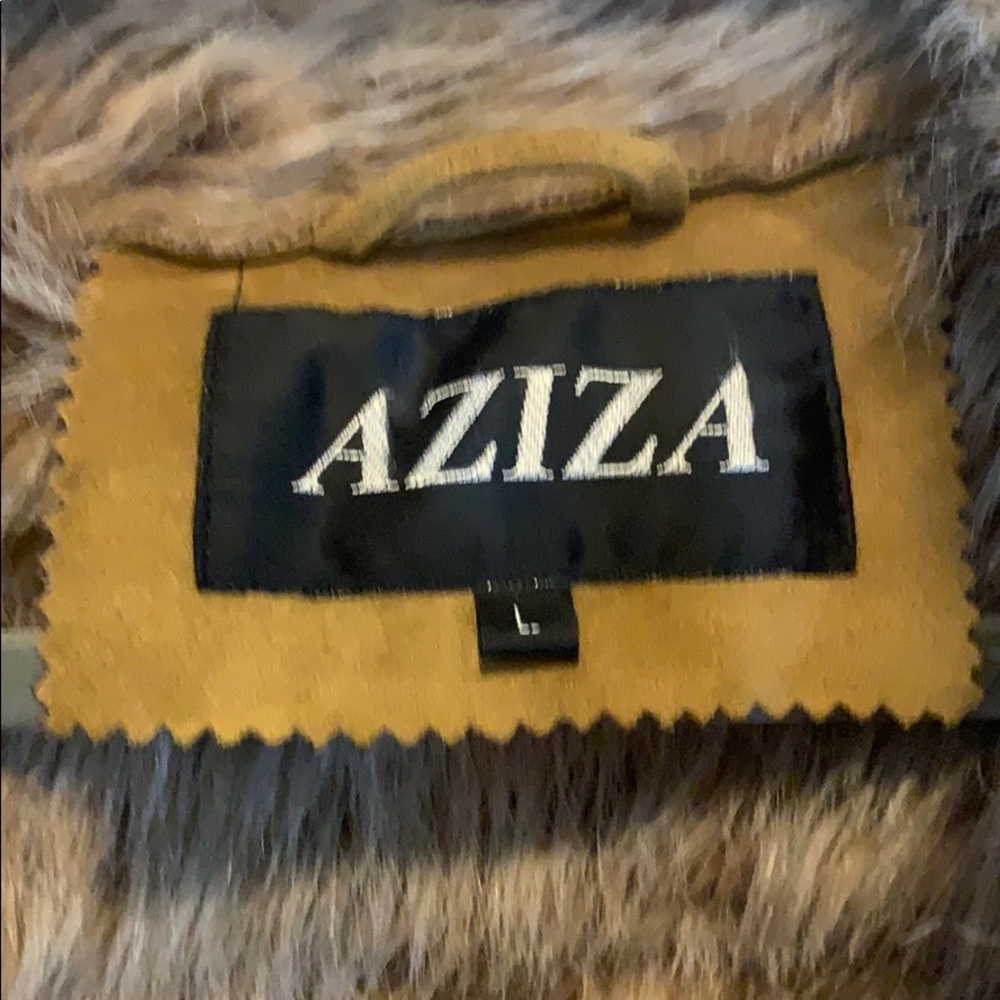 Faux Fur Lined Suede Feel Coat - Picture 4 of 5